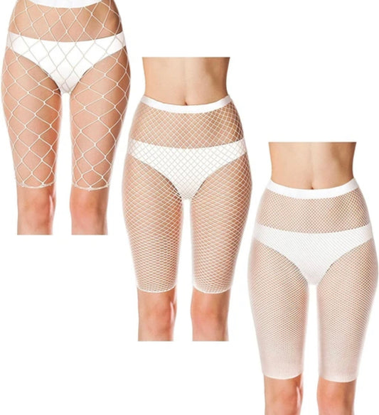 Fishnet Shorts - White