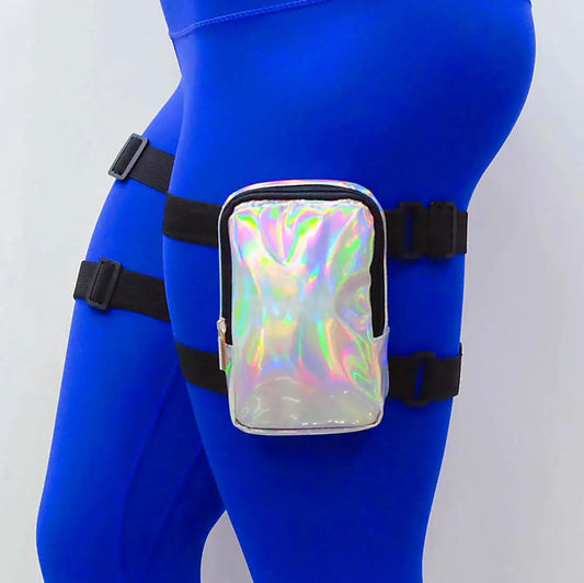 Silver Holographic Thigh Bag